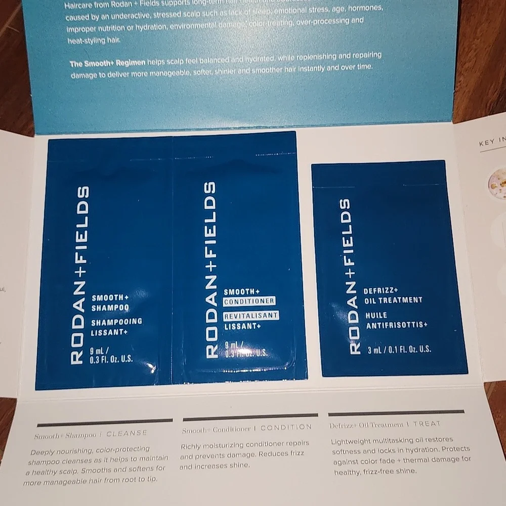 5 Rodan + and Fields Smooth + Hair Mini Regimen Sample Packs 3pc Travel … - Picture 3 of 9